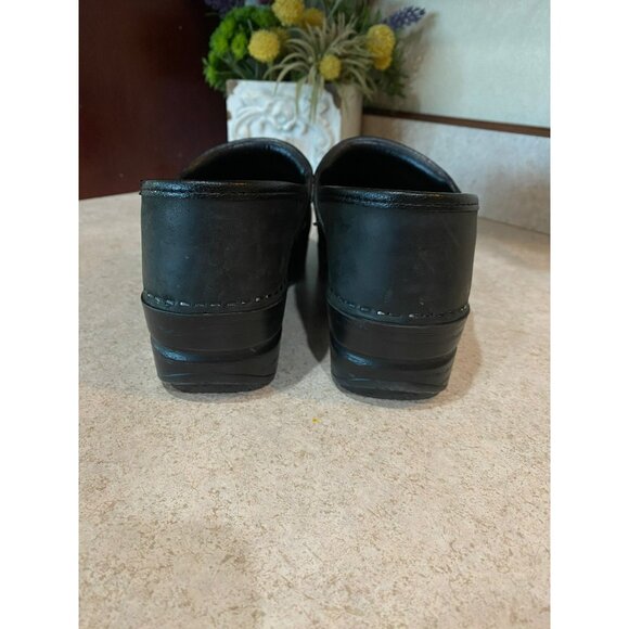 Dansko Womens Black Professional Clogs Size 37 (6.5) EU Slip-Resistant Leather - Picture 4 of 6